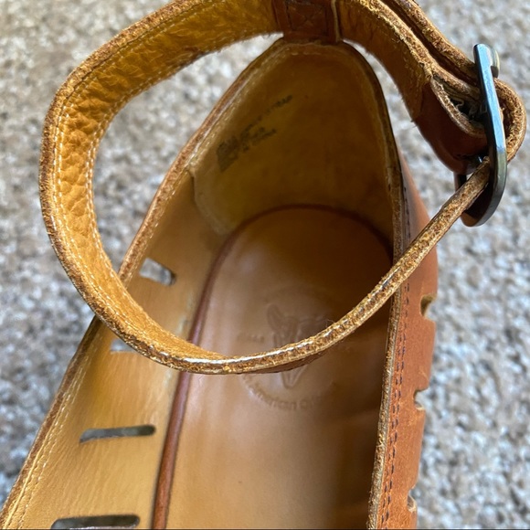 Frye Gwen Ankle Strap Brown Leather Sandals sz 9 - Picture 16 of 16